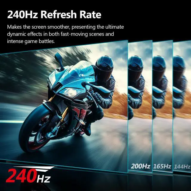 Alt view image 3 of 6 - Z-EDGE UG25F 24 inch (24.5" actual size) 1080P Full HD Flat Panel 240Hz 1ms Gaming Monitor, 350cd/m, 16.7 Million Colors (8bit), HDMI x 2 / DP x 1, FreeSync Compatible, Support Wall Mount