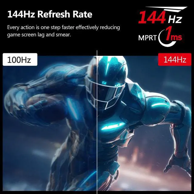 Alt view image 3 of 6 - Z-EDGE UG27QF 27" 2K QHD 2560 x 1440 144Hz 1ms IPS Flat Panel Gaming Monitor, FreeSync Compatible, HDMI x 2, DP x 2, Eye-Care Technology