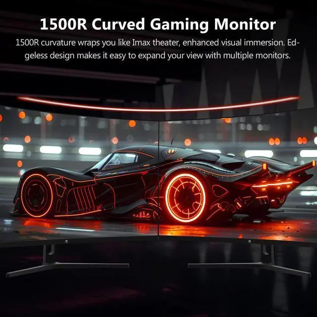 Alt view image 3 of 12 - Z-EDGE UG32P 32" 1080P Curved Gaming Monitor, 240Hz, 1ms, HDR10, FreeSync Compatible, HDMI x2, DP x1,Wall Mountable 75x75mm