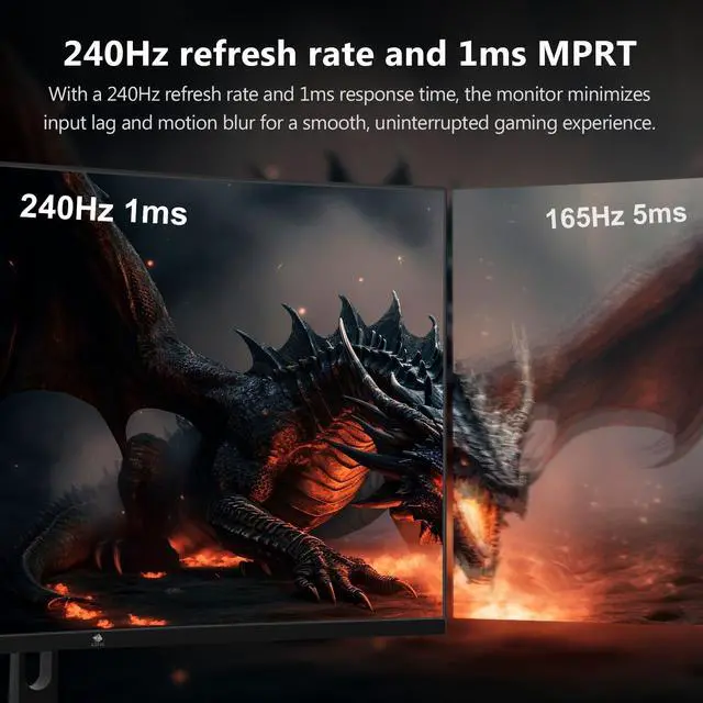 Alt view image 2 of 12 - Z-EDGE UG32P 32" 1080P Curved Gaming Monitor, 240Hz, 1ms, HDR10, FreeSync Compatible, HDMI x2, DP x1,Wall Mountable 75x75mm