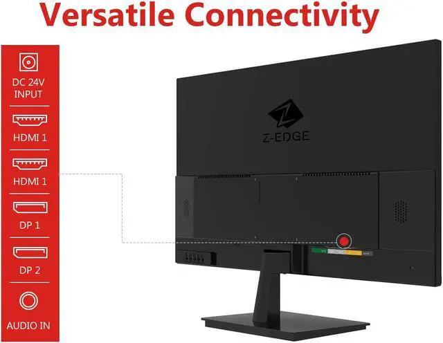 Alt view image 6 of 7 - Z-EDGE 28" Ultra HD 4K 3840 x 2160 144Hz 1ms IPS Gaming Monitor, HDMI x2, DP x2, FreeSync Compatible, Support Wall Mount