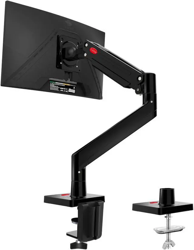 Main image of Z-EDGE MS05 Single Mount Stand Arm, Supports 22"- 40" monitors and 26 lbs, 360° Adjustable, 75x75mm/100x100mm,Clamp & Grommet Base