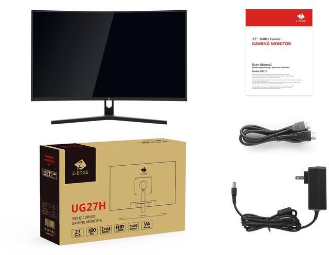 Alt view image 7 of 7 - Z-EDGE 27 inch 1080P Full HD 1920 x 1080 300Hz 1ms Curved Gaming Monitor, 16.7 Million Display Colors, FreeSync Compatible, Ultra-Slim Bezel, HDMI x 2, DP x 2