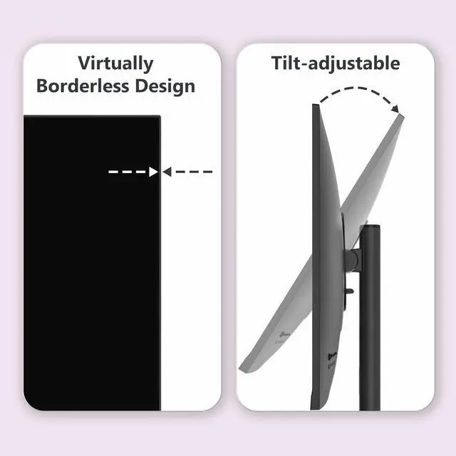 Alt view image 4 of 7 - Z-EDGE 27 inch UHD 4K 75Hz IPS Monitor, Ultra HD 3840x2160, FreeSync Compatible, HDMI x 2, DP x 2, Low Blue Light