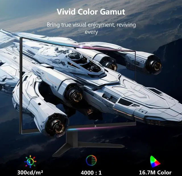 Alt view image 4 of 7 - Z-EDGE UG27S 27" 1080P Full HD 1920 x 1080 300Hz 1ms 1500R Curved Gaming Monitor, HDMI x 2, DP x 2
