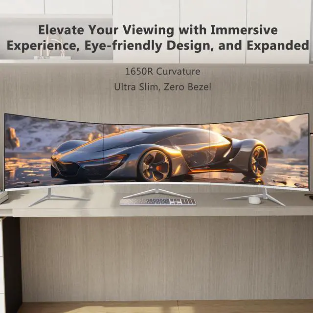 Alt view image 4 of 7 - Z-EDGE U24C 24" 1080P 1920 x 1080 Full HD LED Backlit 100Hz Curved Gaming Monito, HDMI + DP, 16.7 Million Colors, 100% sRGB