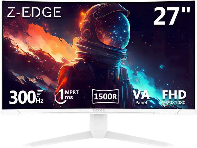 Main image of Z-EDGE 27" 1080P Full HD 300 Hz 1 ms Curved Gaming Monitor, HDMI x 2, DP x 2, FreeSync Compatible