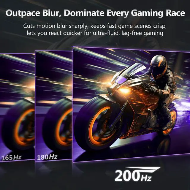 Alt view image 3 of 7 - Z-EDGE UG24 24" 1080P Full HD 200Hz 1ms Curved Gaming Monitor, FreeSync compatible, HDMI 2.0, DP 1.4, Eye Care with Ultra Low-Blue Light, Wall Mountable, Ultra Thin Frame