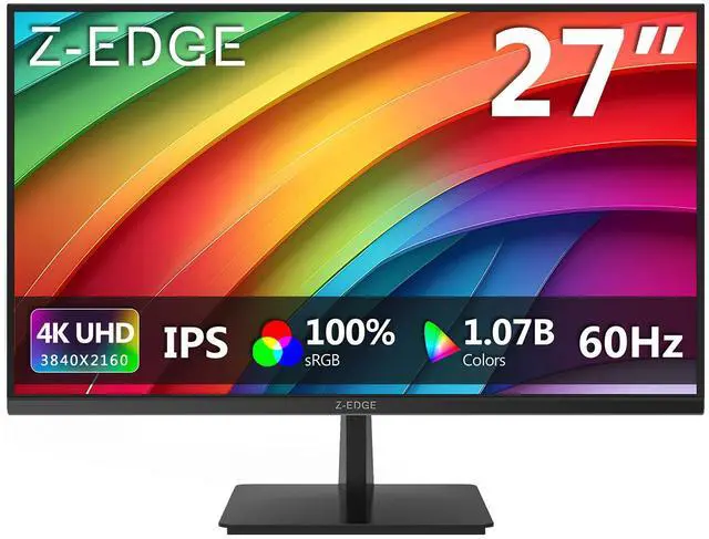 Main image of Z-EDGE U27P4K 27" IPS 4K Monitor, Ultra HD 3840 x 2160, 300 cd/m², 60Hz, HDMI + DP, FreeSync Compatible, LED Backlit, Anti-Glare