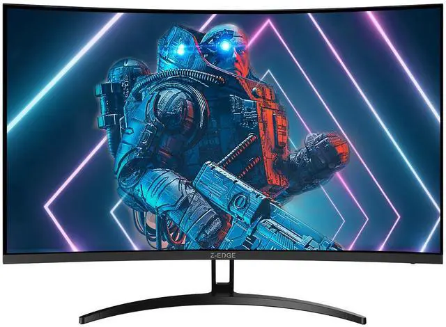 Alt view image 2 of 7 - Z-EDGE UG32 32" 2K QHD 2560 x 1440 180Hz 1ms 1500R Curved Gaming Monitor, FreeSync Compatible, HDMI x 2, DP x 2, Support Wall Mount