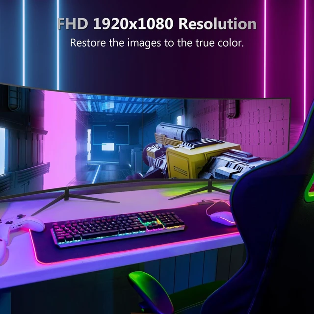 Alt view image 5 of 7 - Z-EDGE 27 inch 1080P Full HD 1920 x 1080 240 Hz 1 ms Curved Gaming Monitor, HDMI x 1, DP x 1, Supports Wall Mount