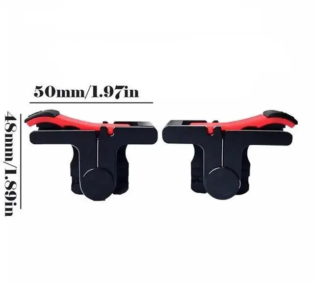 Alt view image 6 of 6 - 1 Pair Universal Controller Button Assist Cell Phone Shooter Gaming Trigger Attachments Gamepad D9