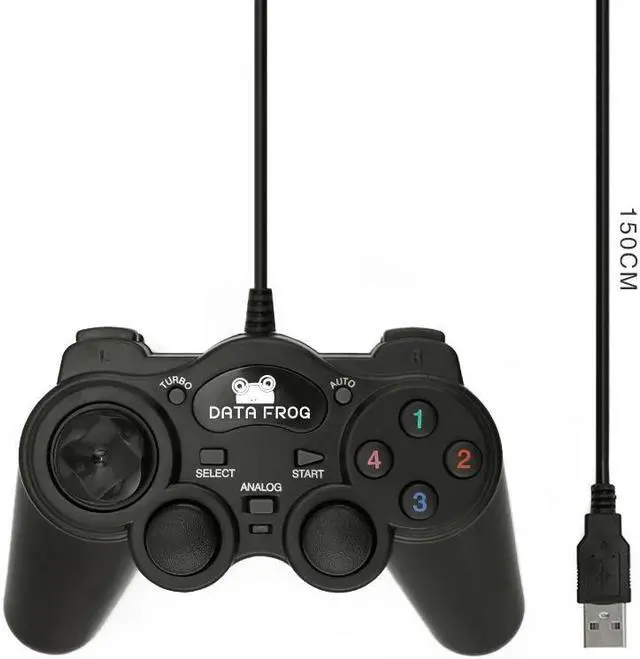 Alt view image 2 of 5 - Wired USB 2.0 Black Gamepad Joystick Joypad Gamepad Game Controller For PC Laptop Computer For Win7/8/10 XP/For Vista