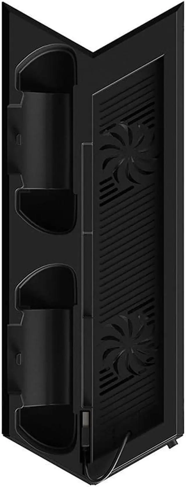 Alt view image 6 of 6 - PS4 Vertical Stand with Cooling Fan Cooler Dual Controller Charger Dock Charging Station 3 USB Ports Hub for SONY Playstation 4