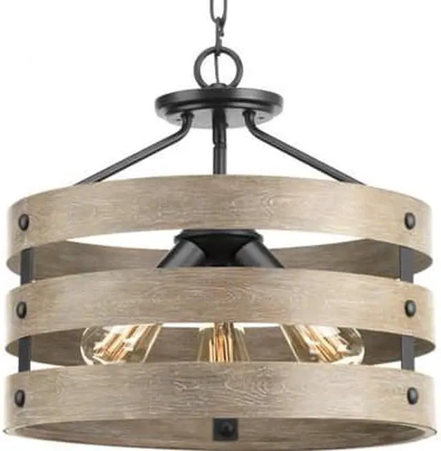 Alt view image 2 of 2 - PROGRESS LIGHTING P350049-143 Gulliver Three-Light Semi-Flush