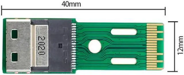 Alt view image 6 of 6 - Chenyang PCI-E Slimline SAS 4.0 SFF-8654 4i 38pin to SFF-8654 38pin Male to Female Extender Adapter Test Tools