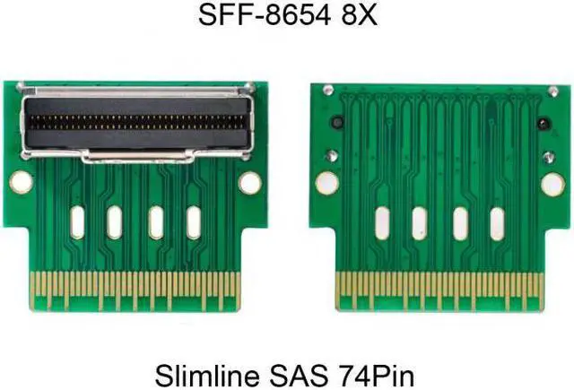 Main image of Chenyang Cable PCI-E Slimline SAS 4.0 SFF-8654 8i 74pin to SFF-8654 74pin Male to Female Extender Adapter Angled Test Tools