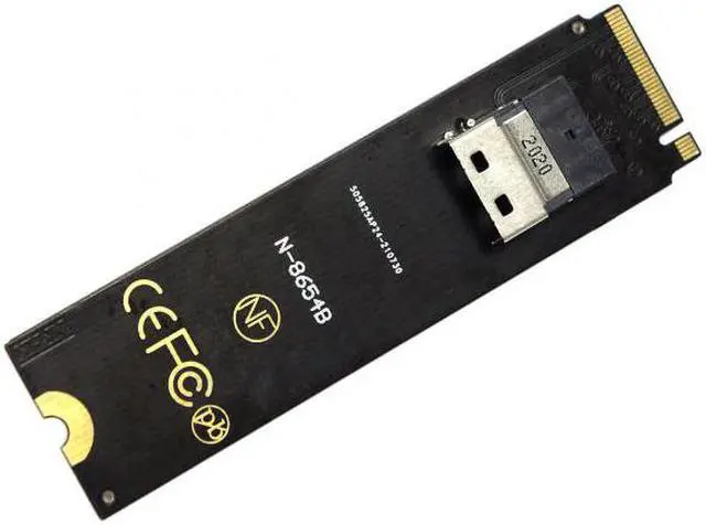 Alt view image 3 of 7 - Xiwai NGFF M-Key NVME to U.2 U2 Kit SFF-8639 to SFF-8654 Slimline SAS PCIe SSD Adapter for Mainboard