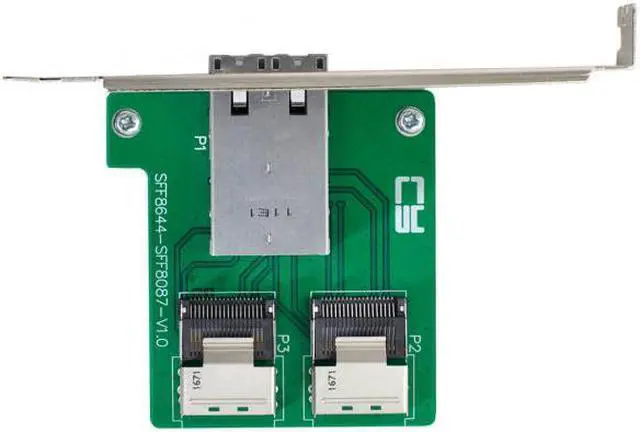 Main image of Chenyang Dual Ports Mini SAS HD SFF-8644 To Internal Mini SAS SFF-8087 PCBA Female Adapter With Low Profile Bracket