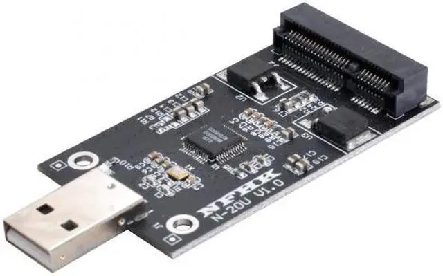 Alt view image 6 of 7 - Chenyang Cable Mini PCI-E mSATA to USB 2.0 External SSD PCBA Conveter Adapter Pen Driver Card without Case