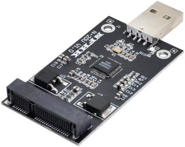Alt view image 5 of 7 - Chenyang Cable Mini PCI-E mSATA to USB 2.0 External SSD PCBA Conveter Adapter Pen Driver Card without Case