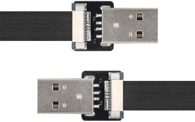 Main image of FVH 0.5M USB 2.0 Type-A Male to Type-A Male Data Flat Slim FPC Cable for FPV & Disk & Scanner & Printer