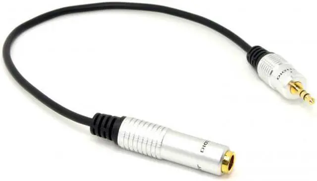 Main image of Cablecc CY CA-025 Audio Aux 6.35mm 1/4" Female to 3.5mm 1/8" Male Stereo Headphone Plug Adapter Converter Cable 20cm