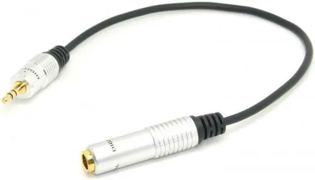 Alt view image 2 of 7 - Cablecc CY CA-025 Audio Aux 6.35mm 1/4" Female to 3.5mm 1/8" Male Stereo Headphone Plug Adapter Converter Cable 20cm