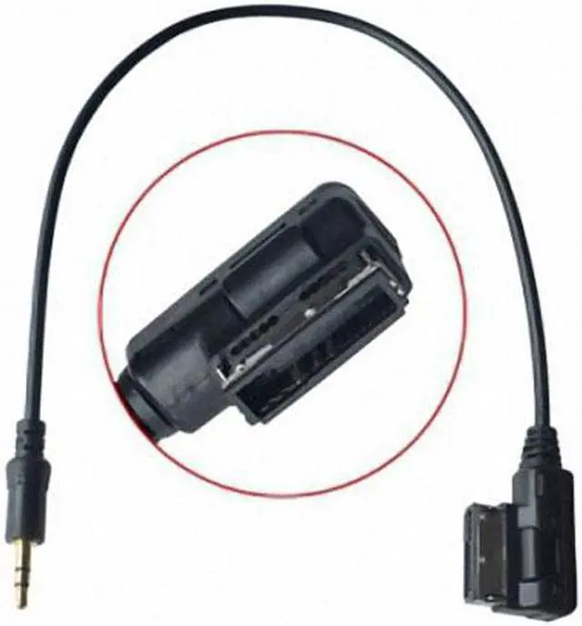 Alt view image 6 of 7 - Chenyang Cable Media In AMI MDI to Stereo 3.5mm Audio Aux Adapter Cable For Car VW AUDI 2014 A4 A6 Q5 Q7 & iPhone5 iPad Mini