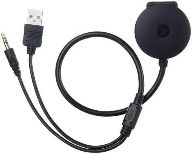 Alt view image 2 of 7 - Jimier Cable USB & 3.5mm AUX to Bluetooth Audio Aux & USB Female Adapter Cable For Car BMW