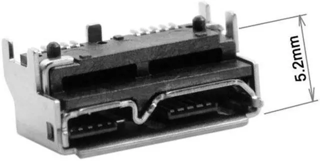 Alt view image 7 of 7 - Chenyang Cable 10pcs Micro USB 3.0 10pin Female Socket Receptacle Board Mount SMT Type 5.2mm Height for Samsung Toshiba USB Hard Disk