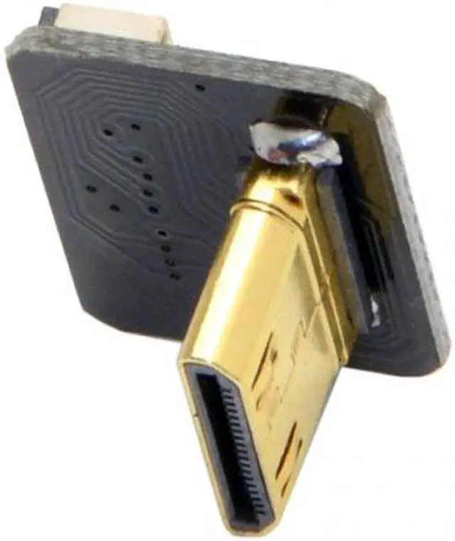 Alt view image 4 of 7 - Chenyang Cable CYFPV Mini HDMI Type C Male Connector Up Angled 90 Degree for FPV HDTV Multicopter Aerial Photography