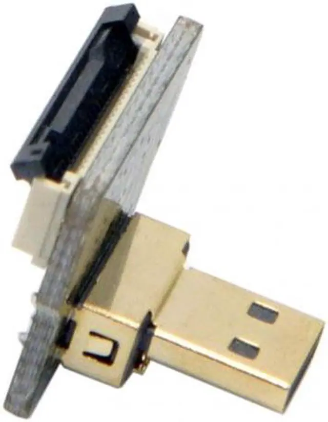 Alt view image 4 of 7 - Chenyang Cable CYFPV Micro HDMI Type D Male Up Angled 90 Degree for FPV HDTV Multicopter Aerial Photography