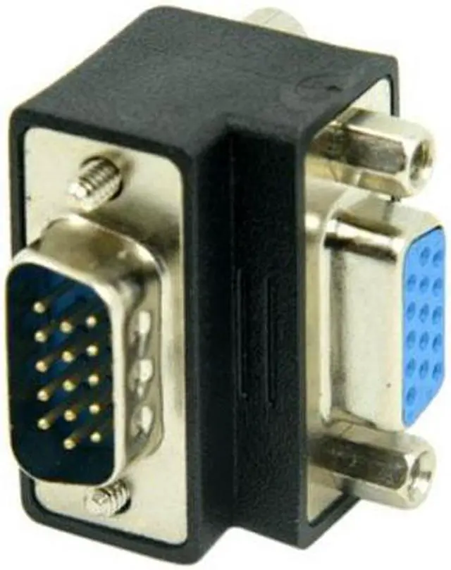 Alt view image 3 of 7 - Cablecc CY DB-002-DN 270 Degree Right Angled VGA SVGA 15pin Male To Female extension Adapter