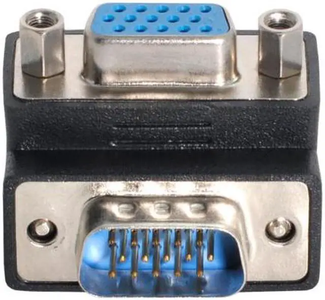Alt view image 5 of 7 - Cablecc CY DB-002-DN 270 Degree Right Angled VGA SVGA 15pin Male To Female extension Adapter