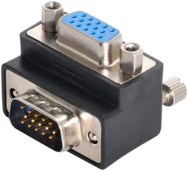 Alt view image 6 of 7 - Cablecc CY DB-002-DN 270 Degree Right Angled VGA SVGA 15pin Male To Female extension Adapter