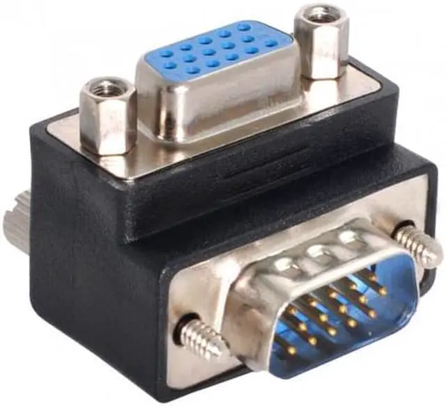 Alt view image 7 of 7 - Cablecc CY DB-002-DN 270 Degree Right Angled VGA SVGA 15pin Male To Female extension Adapter