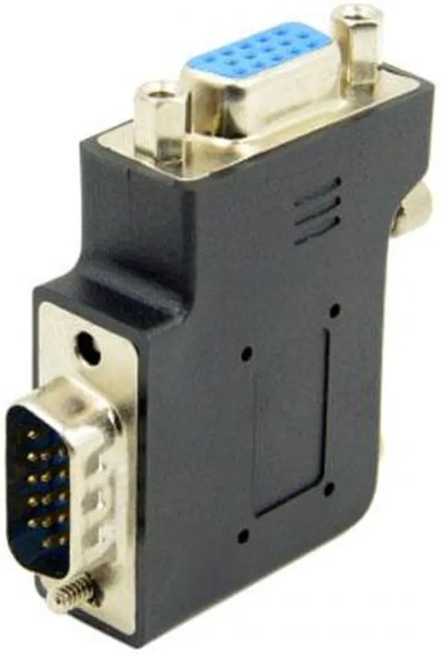 Alt view image 2 of 7 - Chenyang Cable Vertical Flat Left Angled 90 Degree VGA SVGA Male To Female extension Adapter