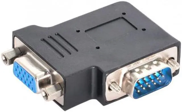 Main image of Chenyang Cable Vertical Flat Left Angled 90 Degree VGA SVGA Male To Female extension Adapter
