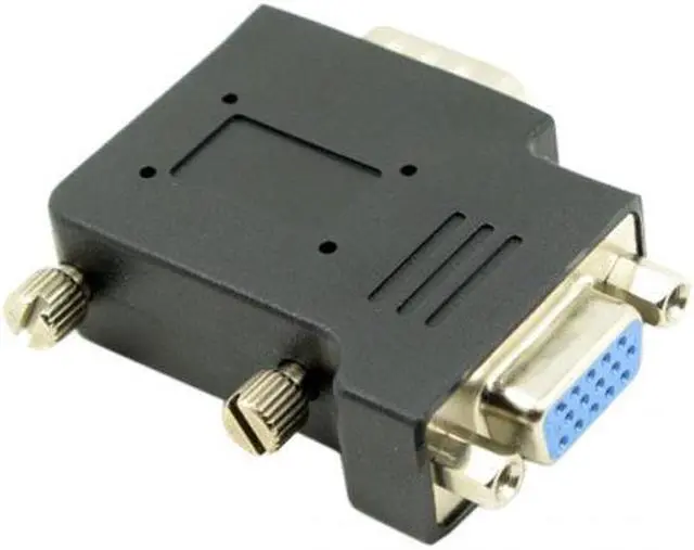 Main image of KAIBOXIXI Vertical Flat Right Angled 90 Degree VGA SVGA Male To Female extension Adapter BK