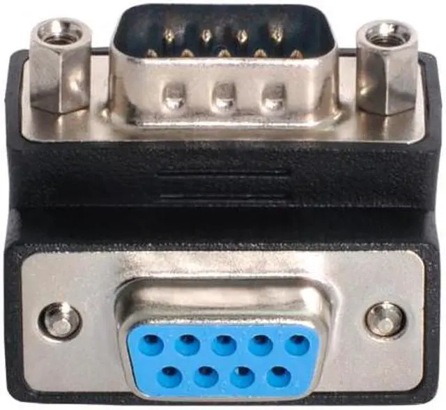 Alt view image 5 of 7 - Chenyang DB-016-UP D-Sub RS232 9Pin Male to Female Up Angled 90 Degree Extension Adapter