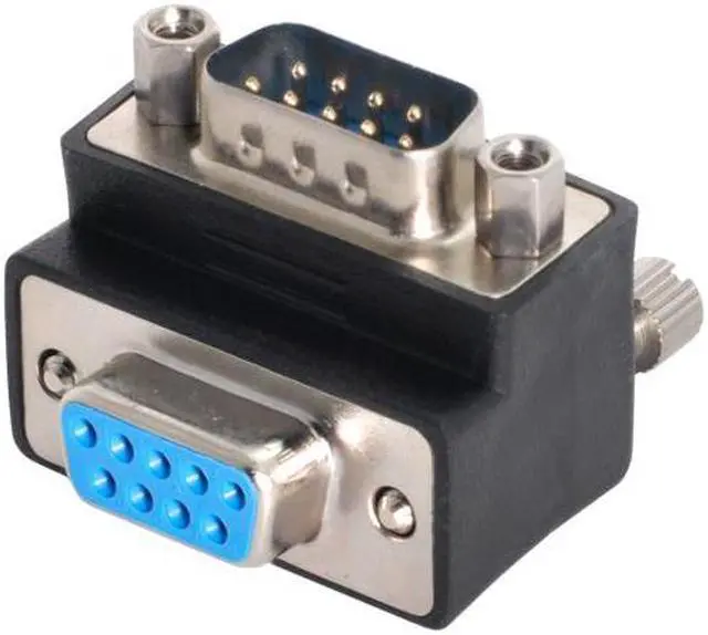 Alt view image 6 of 7 - Chenyang DB-016-UP D-Sub RS232 9Pin Male to Female Up Angled 90 Degree Extension Adapter