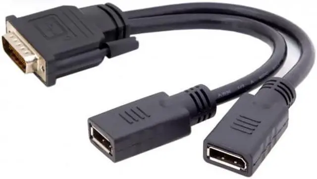 Alt view image 7 of 7 - Chenyang Cable DMS-59Pin Male to Dual DP Displayport Female Splitter Extension Cable for PC Graphics Card