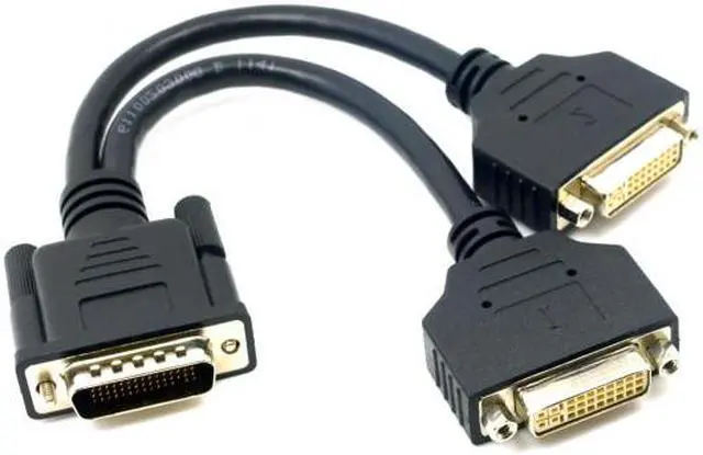 Alt view image 2 of 7 - Chenyang Cable DMS-59 Male to Dual DVI 24+5 Female Female Splitter Extension Cable for Graphics Cards & Monitor