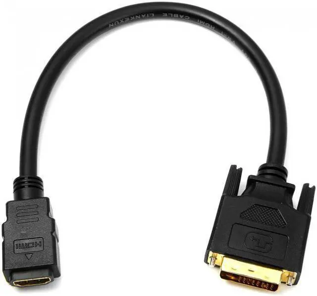 Alt view image 7 of 7 - Cablecc CY DB-037 DVI 24+1 Male ale to HDMI Female Adapter Converter Cable For PC Laptop HDTV 10cm