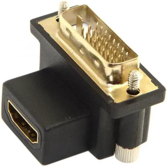 Alt view image 6 of 7 - Xiwai CY  DB-041-DN 90 Degree Down Angled DVI Male to HDMI Female Adapter for ComputerHDTVGraphics Card