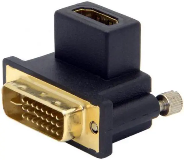 Alt view image 7 of 7 - Chenyang Cable 90 Degree Up Angled DVI Male to HDMI Female Adapter for Computer & HDTV & Graphics Card