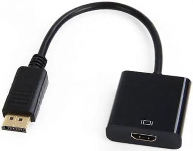 Alt view image 6 of 7 - Chenyang Cable 20cm DP DisplayPort to HDMI Video Audio Converter Cable Black