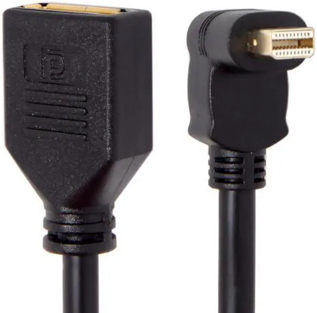 Alt view image 7 of 7 - Chenyang DP-013-DN Down Angled Mini DP DisplayPort 90 Degree to DisplayPort Female Cable for Displays Monitors