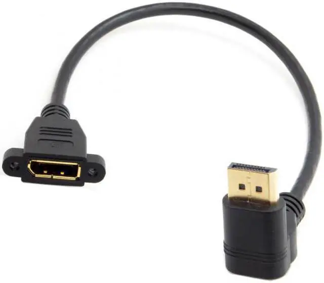 Alt view image 4 of 7 - Xiwai Cable DisplayPort Display Port Male to Female 90 Degree Up Angled Extension Cable